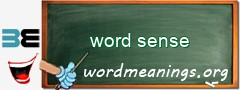 WordMeaning blackboard for word sense